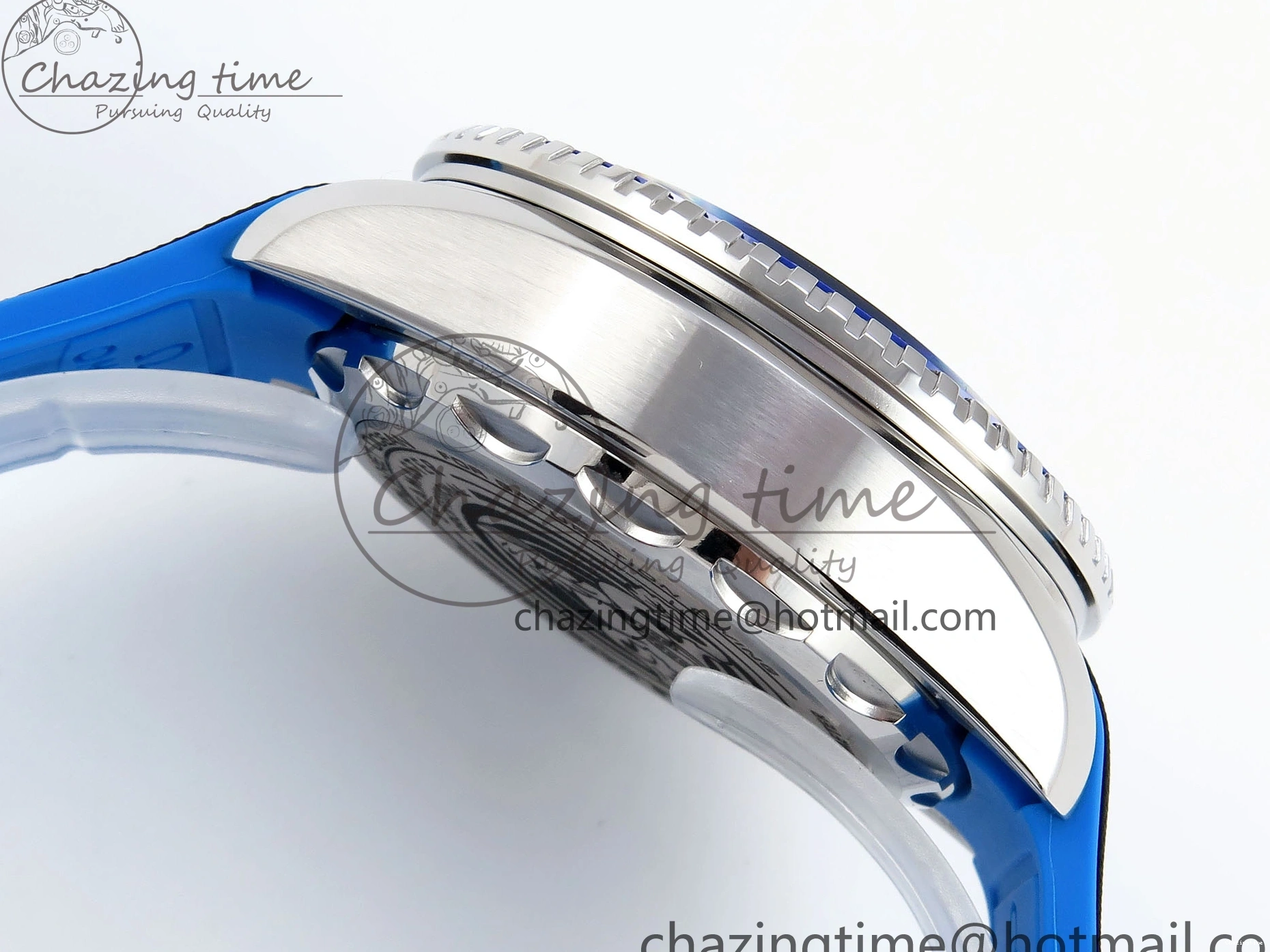 0506 SEAMASTER PLANET OCEAN 6000M ULTRA DEEP 45.5MM SS TF 1:1 BEST EDITION WHITE DIAL BLUE BEZEL ON RUBBER STRAP A SunProtective 7762
